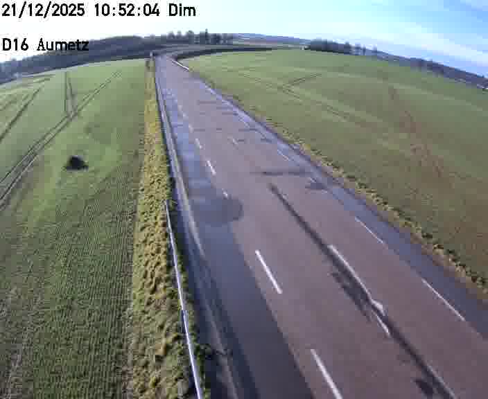 Webcam sur la D16 à Aumetz. Vue orientée vers A30