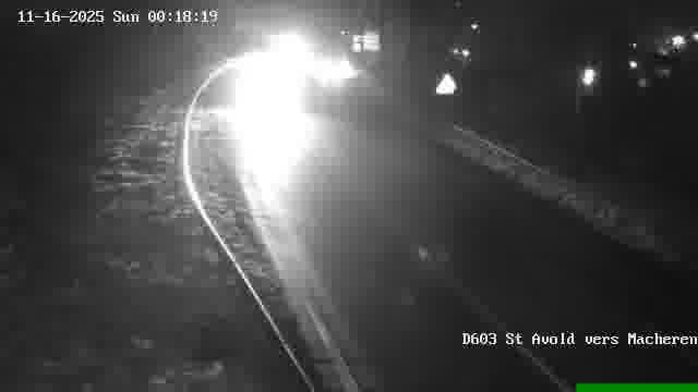 Webcam sur la D603 située à proximité de Saint-Avold. Vue orientée vers Macheren.