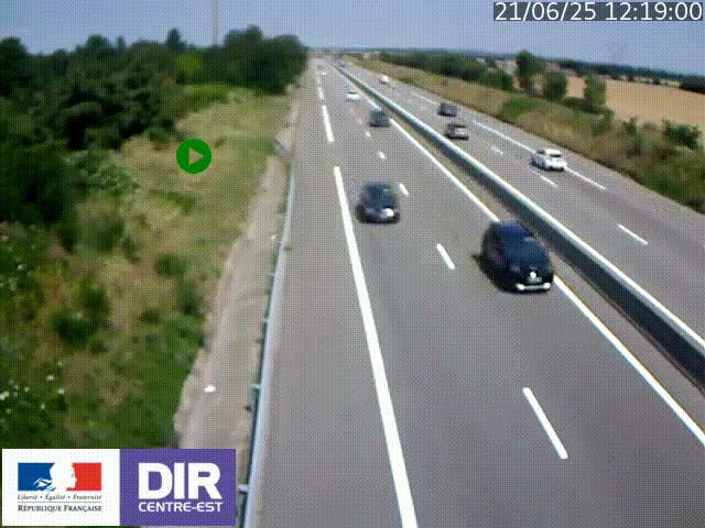 Webcam sur le contournement de Valence, sur la Nationale 7, à la jonction avec la N532, caméra orientée vers Grenoble