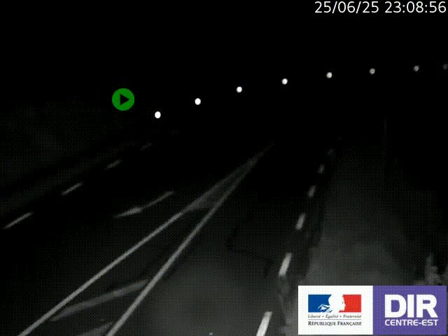 Webcam sur le col Pin Bouchain, vue orientée vers Roanne, en provenance de Lyon sur la nationale 7 (N7)