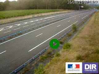 Webcam autoroute sur l'A77 à hauteur de Pouilly-sur-Loire en direction de Nevers