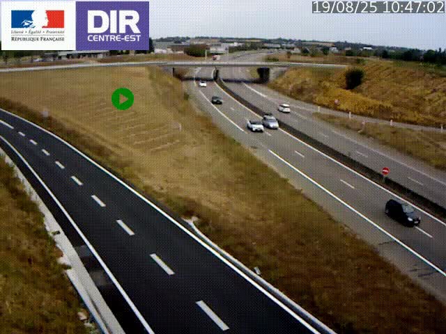 Webcam sur le contournement de Valence, sur la Nationale 7, caméra orientée vers Lyon