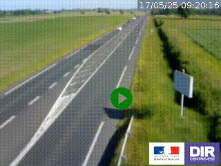 Webcam routière sur la RN7 à hauteur de Toulon-sur-Allier, entre Moulins et Vichy