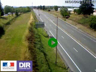 Webcam à Mably, à proximité de Roanne en direction de Moulins sur la N7