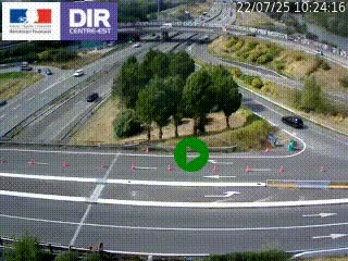 Webcam traffic à Grenoble-sud sur l'autoroute A480. Vue orientée vers l'entrée et la sortie de Grenoble