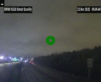Webcam routière sur N338 à hauteur de Grand-Quevilly en périphérie de Rouen. Vue orientée vers Rouen