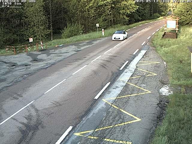 Webcam en haut du col des Fenesses, aussi appelé col du Ménil sur la D486 à 593 mètres d'altitude dans les Vosges