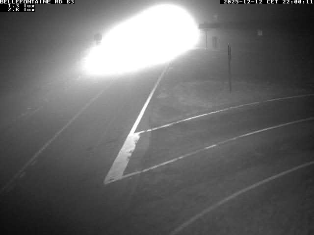 Webcam à Bellefontaine dans les Vosges à 552 mètres d'altitude sur la D63, à la jonction avec la D20A