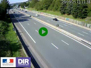 Webcam routière à Saint-Etienne-Terrenoire sur la RN88 avant la jonction entre l'A72 et le Boulevard Périphérique de Saint-Etienne