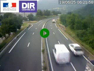Caméra sur la Nationale 90 (N90) à La Léchère, en direction et à proximité d'Albertville