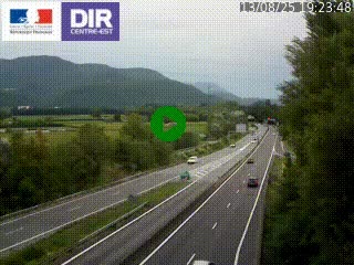 Caméra trafic à Meylan sur la Rocade-Sud de Grenoble en direction d'Aix-en-Provence