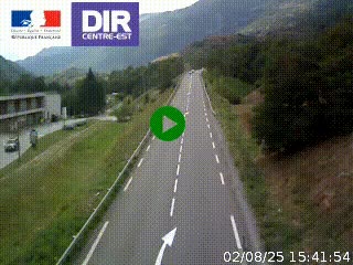 Web cam sur la N90 à Aime, en provenance de Bourg-Saint-Maurice et en direction d'Albertville