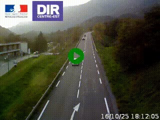Web cam sur la N90 à Aime, en provenance de Bourg-Saint-Maurice et en direction d'Albertville