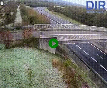 Webcam sur A84 à hauteur de Pont-Farcy, au niveau du pont autoroutier sur la Vire, au sud de Saint-Lô