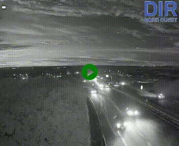 Webcam au début de l'A84 sur le périphérique Ouest de Caen (N814) à hauteur de la sortie 9, Porte de Bretagne