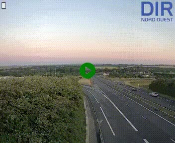Webcam au début de l'A84 sur le périphérique Ouest de Caen (N814) à hauteur de la sortie 9, Porte de Bretagne