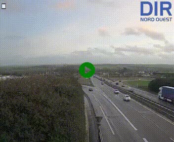 Webcam au début de l'A84 sur le périphérique Ouest de Caen (N814) à hauteur de la sortie 9, Porte de Bretagne