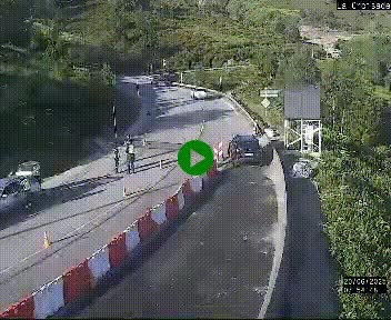 Webcam au carrefour de la croisade, à la jonction entre la N22 et la N320, avant le poste de douane franco-andorrane. Webcam à 1790 mètres d'altitude