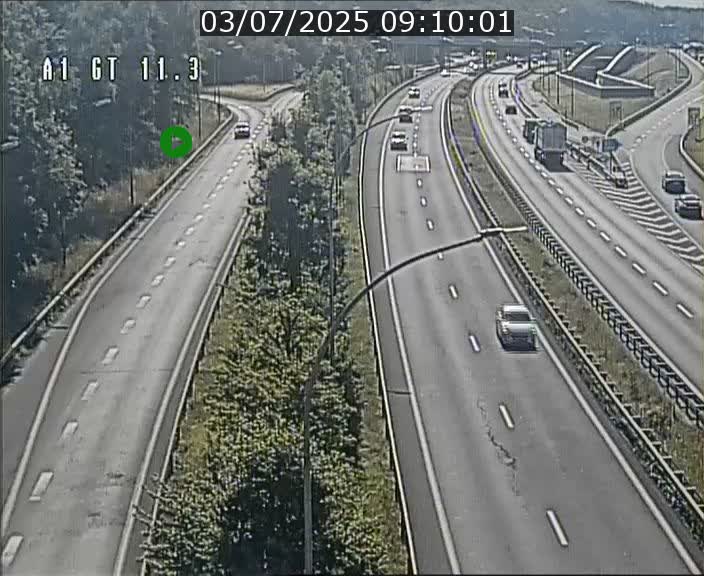 Traffic live webcam Luxembourg Senningerberg - A1 direction Allemagne - BK 11.3
