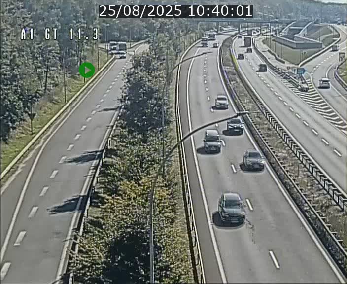 Traffic live webcam Luxembourg Senningerberg - A1 direction Allemagne - BK 11.3