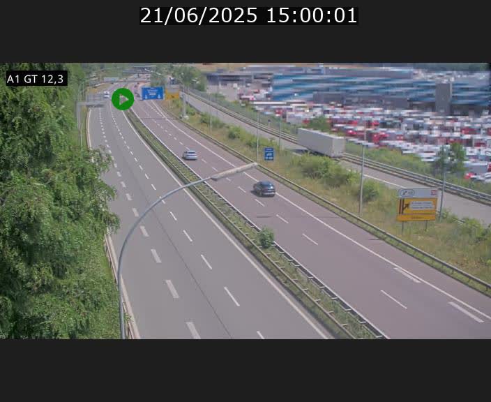 Traffic live webcam Luxembourg Senningerberg - A1 direction Allemagne - BK 12.3