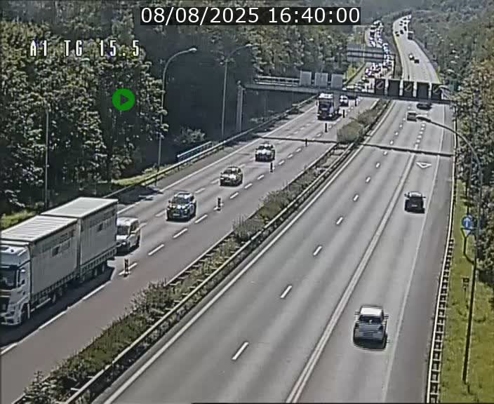 Traffic live webcam Luxembourg Munsbach - A1 direction Luxembourg - BK 15.5