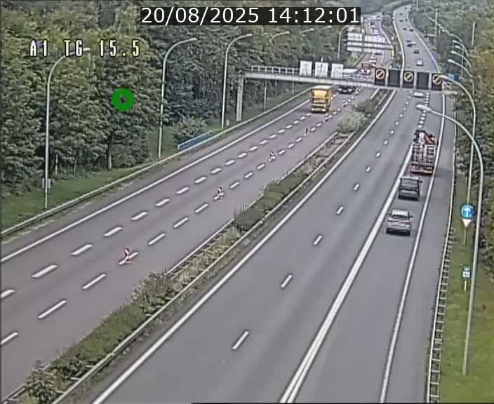 Traffic live webcam Luxembourg Munsbach - A1 direction Luxembourg - BK 15.5