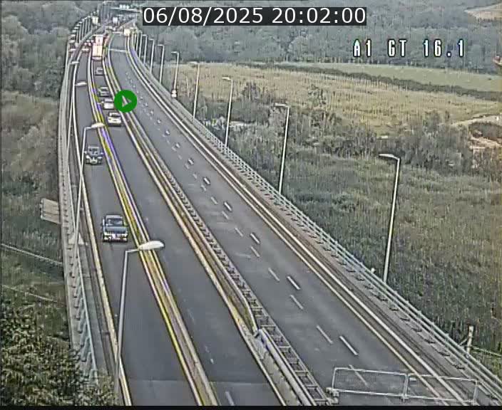 Traffic live webcam Luxembourg Niederanven - A1 direction Allemagne - BK 16.1