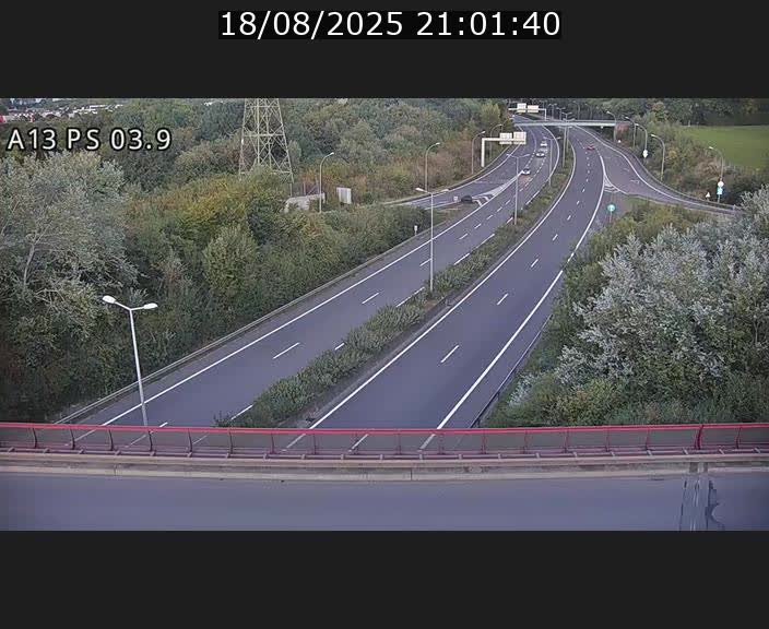 Traffic live webcam Luxembourg Differdange - A13 direction Esch-sur-Alzette - BK 3.9