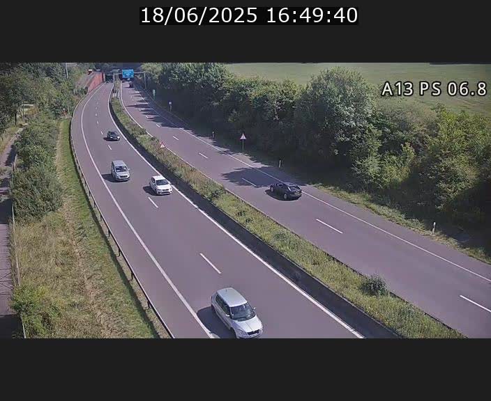 Traffic live webcam Luxembourg Ehlerange - A13 direction Esch-sur-Alzette - BK 6.8