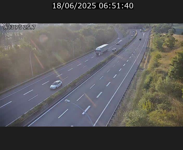 Traffic live webcam Luxembourg Frisange - A13 direction Allemagne - BK 26