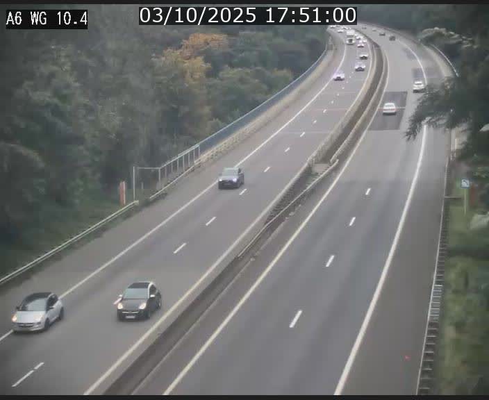 Traffic live webcam Luxembourg Mamer - A6 - BK 10.4 - direction Luxembourg/France/Allemagne