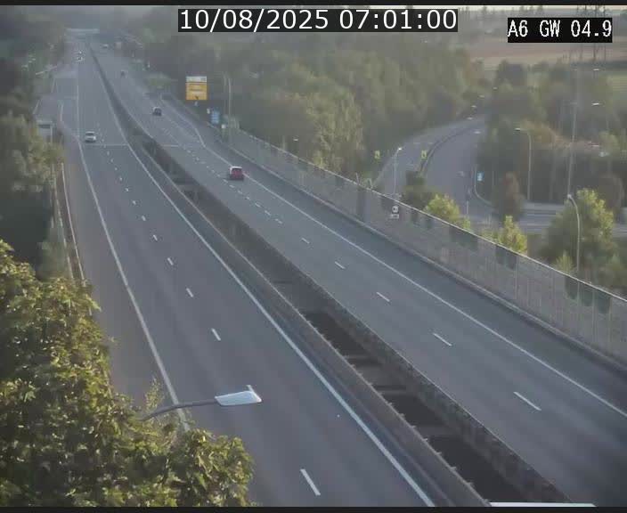 Traffic live webcam Luxembourg Croix de Cessange - A6 - BK 4.9 - direction Belgique