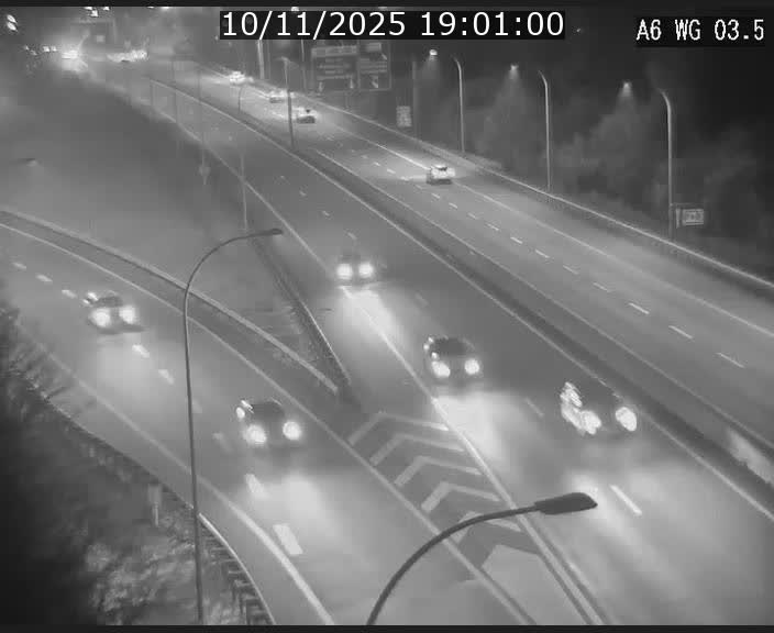 Traffic live webcam Luxembourg - Croix de Cessange - A6 - BK 3.5 - direction France/Allemagne