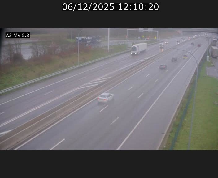 Webcam à l'Aire de Berchem au Luxembourg sur l'A3. Vue orientée vers la France