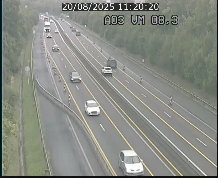 Traffic live webcam Luxembourg Bettembourg - A3 - BK 8.3 - direction France