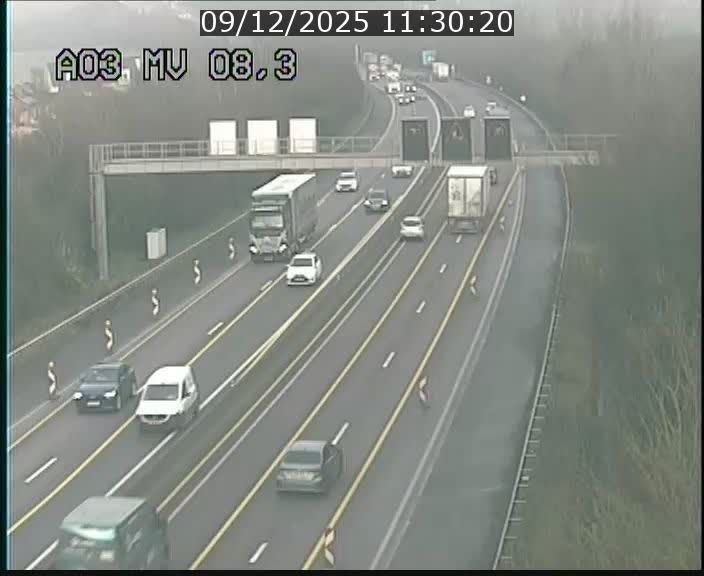 Webcam Autoroute après la Croix de Bettembourg en direction de Luxembourg sur l'A3