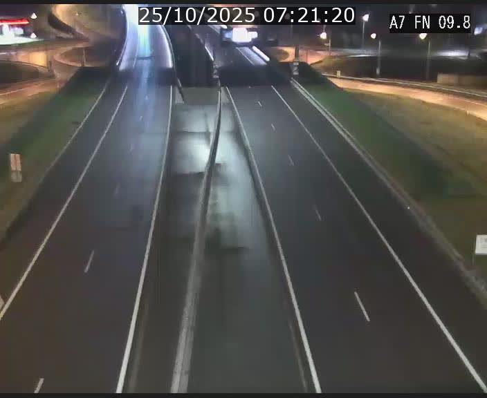Caméra trafic Luxembourg - A7, Tunnel Gousselerbierg, sortie sud, direction rond-point Lorentzweiler (BK 9.9)