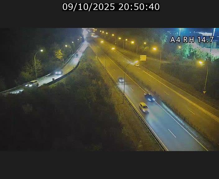 Traffic live webcam Luxembourg Jonction Lankelz - A4 - BK 14.7 - direction Luxembourg