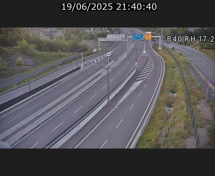 Webcam sur le contournement d'Esch Belval à hauteur de la sortie Université de Luxembourg. Vue orientée vers Luxembourg