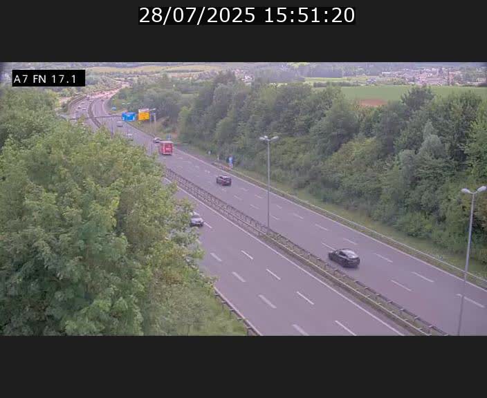 Caméra trafic Luxembourg - A7, Merscherbierg direction Mersch