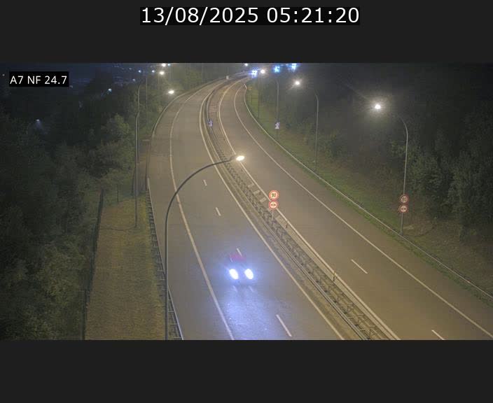 Caméra trafic Luxembourg - A7, Schieren direction Mersch