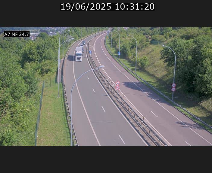 Caméra trafic Luxembourg - A7, Schieren direction Mersch