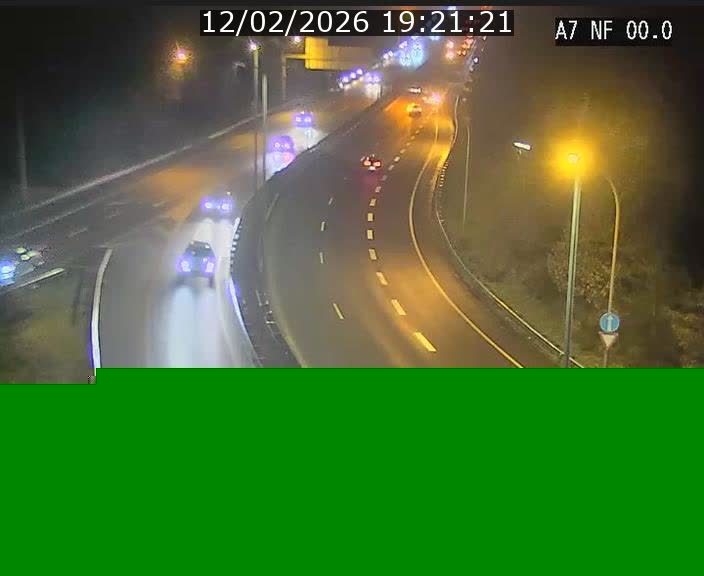 Caméra autoroute Luxembourg A7 - Echangeur A1/A7 Grünewald direction Tunnel Stafelter