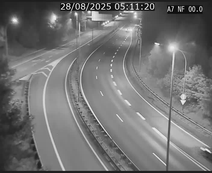 Caméra autoroute Luxembourg A7 - Echangeur A1/A7 Grünewald direction Tunnel Stafelter
