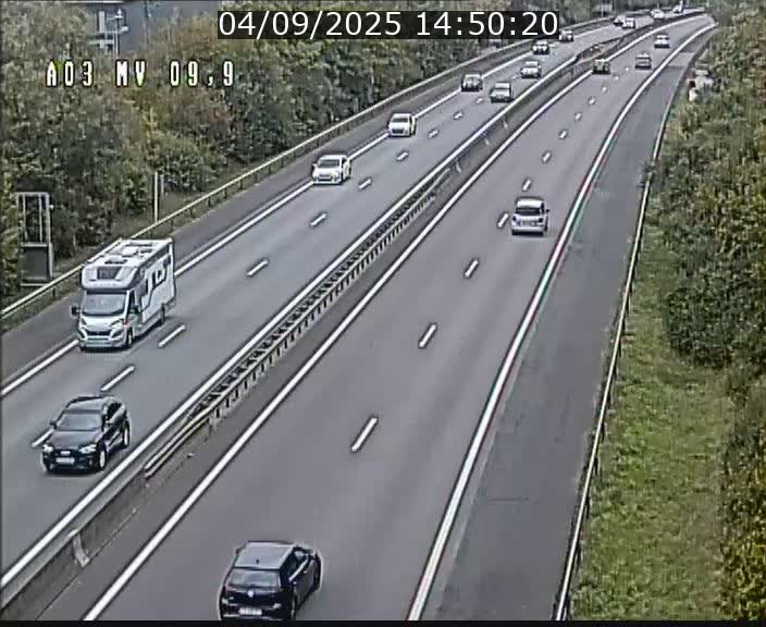 Webcam Autoroute à la Croix de Bettembourg - A3 - BK 9.9 - direction Luxembourg-Ville