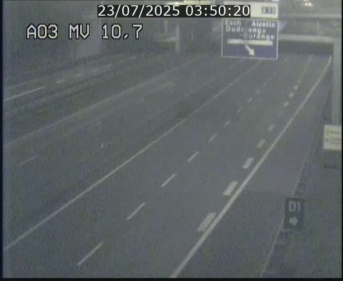 Traffic live webcam Luxembourg Croix de Bettembourg - A3 - BK 10.7 - direction France