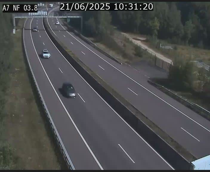 Webcam autoroute A7 au Luxembourg à la sortie du Tunnel Stafelter vers le Nord
