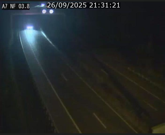 Webcam autoroute A7 au Luxembourg à la sortie du Tunnel Stafelter vers le Nord