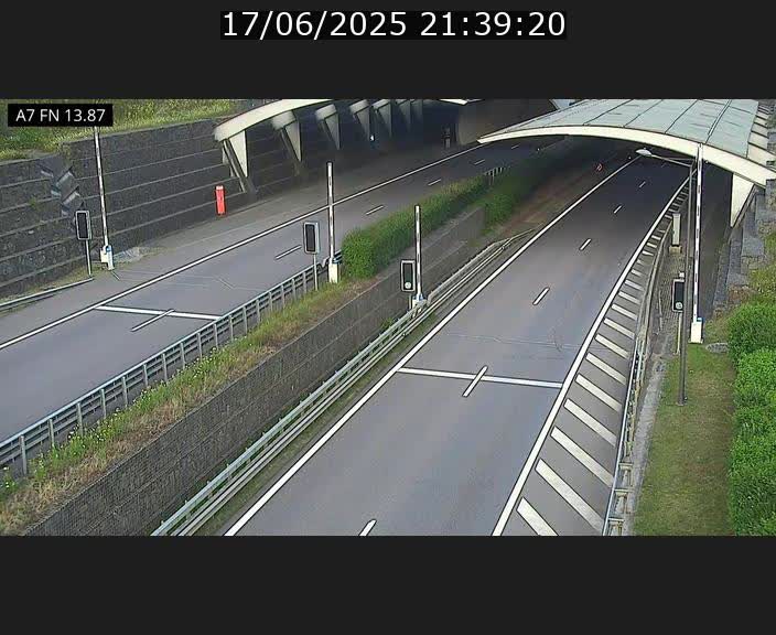Caméra trafic Luxembourg - A7, Tunnel Gousselerbierg, entrée nord, direction Lorentzweiler